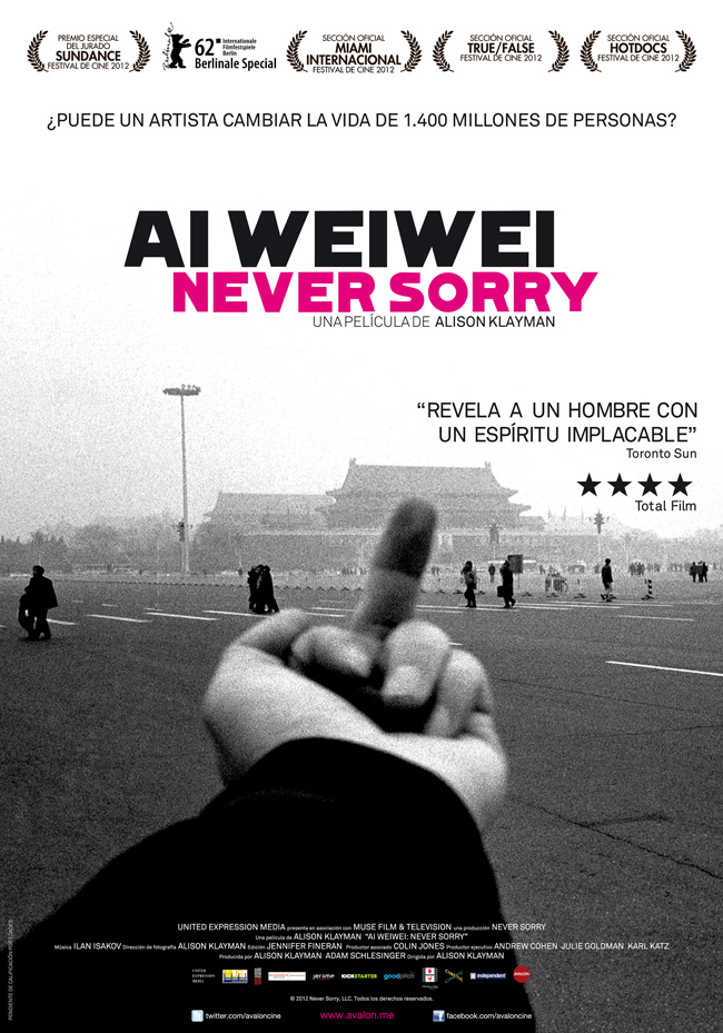 AI WEIWEI, NEVER SORRY- 2012