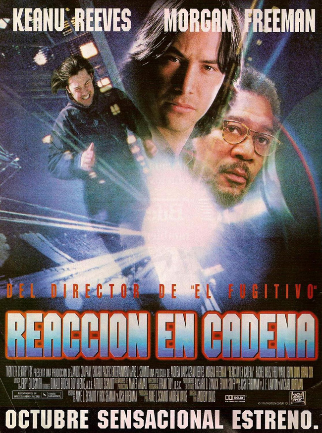 Factibilidad Patatas Hacer bien m@g - cine - Carteles de películas - REACCION EN CADENA - Chain Reaction -  1996